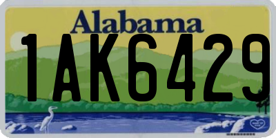 AL license plate 1AK6429