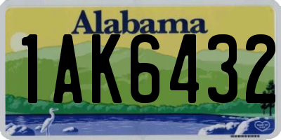 AL license plate 1AK6432