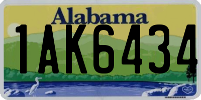 AL license plate 1AK6434