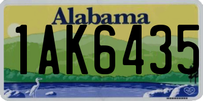 AL license plate 1AK6435
