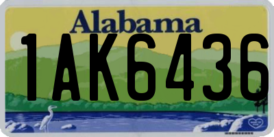 AL license plate 1AK6436