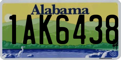 AL license plate 1AK6438