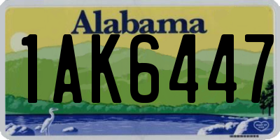 AL license plate 1AK6447