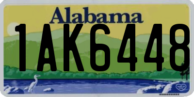 AL license plate 1AK6448