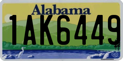 AL license plate 1AK6449