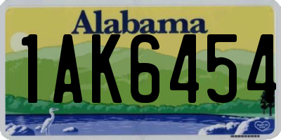AL license plate 1AK6454