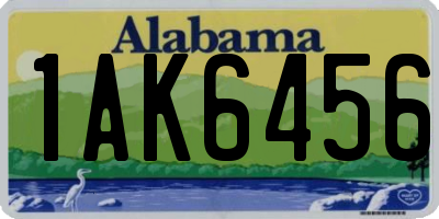 AL license plate 1AK6456