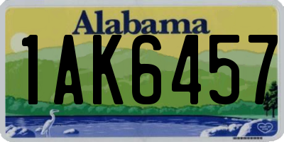 AL license plate 1AK6457