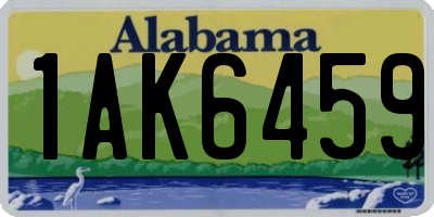 AL license plate 1AK6459