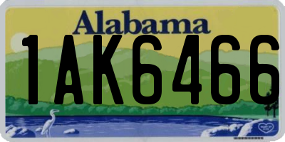 AL license plate 1AK6466