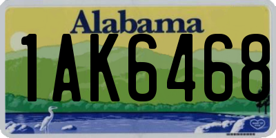AL license plate 1AK6468