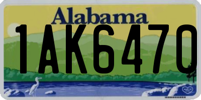AL license plate 1AK6470