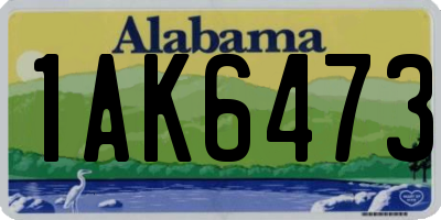 AL license plate 1AK6473
