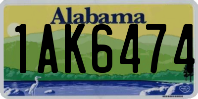 AL license plate 1AK6474