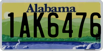 AL license plate 1AK6476