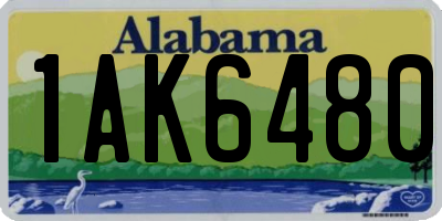 AL license plate 1AK6480