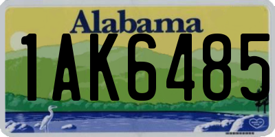 AL license plate 1AK6485