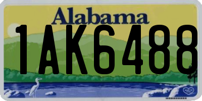 AL license plate 1AK6488