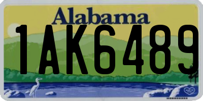 AL license plate 1AK6489