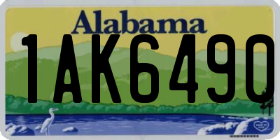 AL license plate 1AK6490