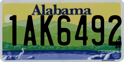 AL license plate 1AK6492