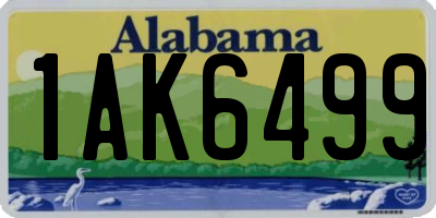 AL license plate 1AK6499