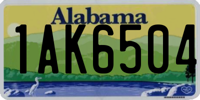 AL license plate 1AK6504