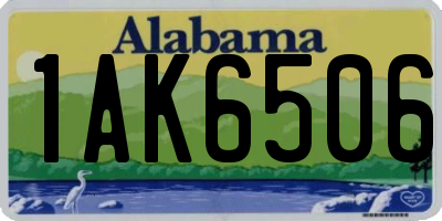 AL license plate 1AK6506