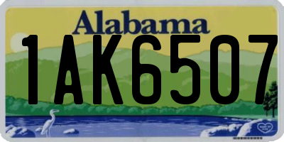 AL license plate 1AK6507