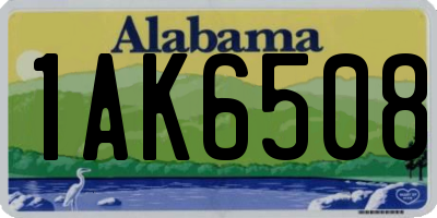 AL license plate 1AK6508