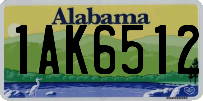AL license plate 1AK6512