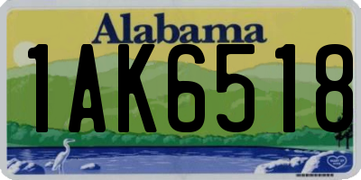 AL license plate 1AK6518