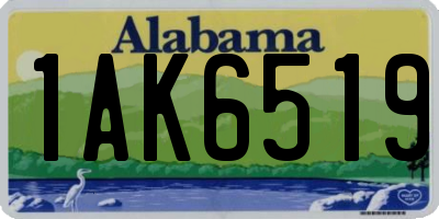 AL license plate 1AK6519