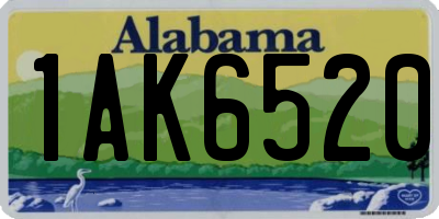 AL license plate 1AK6520