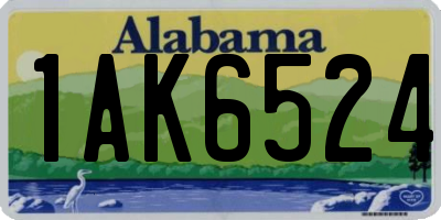AL license plate 1AK6524