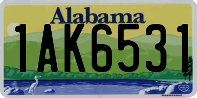 AL license plate 1AK6531