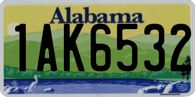 AL license plate 1AK6532