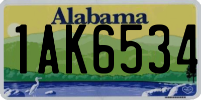 AL license plate 1AK6534