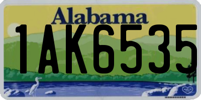 AL license plate 1AK6535