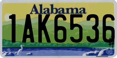 AL license plate 1AK6536