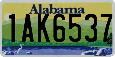 AL license plate 1AK6537