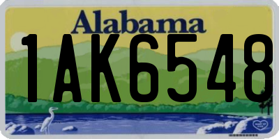 AL license plate 1AK6548