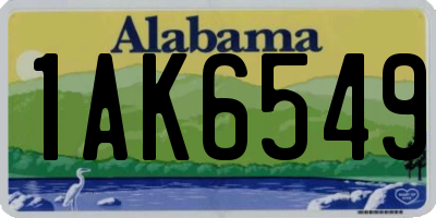 AL license plate 1AK6549