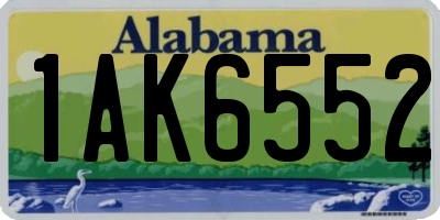 AL license plate 1AK6552