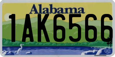 AL license plate 1AK6566