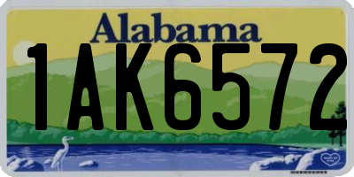 AL license plate 1AK6572