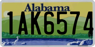 AL license plate 1AK6574