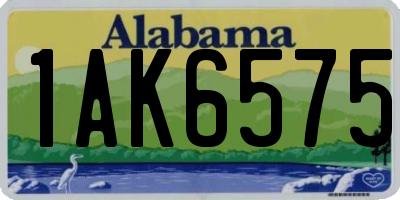 AL license plate 1AK6575
