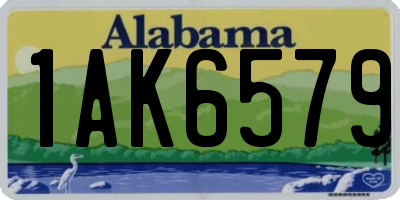 AL license plate 1AK6579