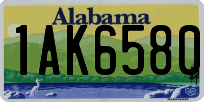 AL license plate 1AK6580